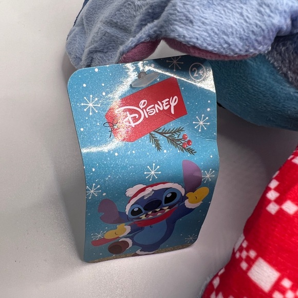 Disney Holiday Stitch Plush 10" Stitch Reindeer Antlers Holiday Stuffed Animal - Picture 4 of 5